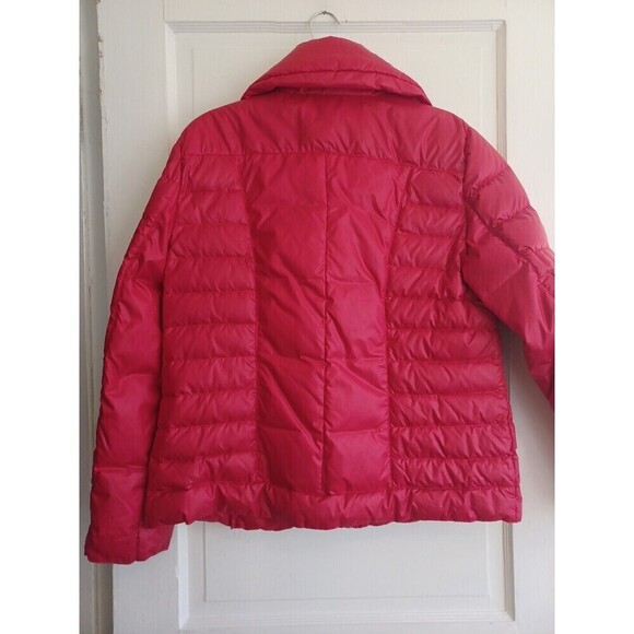 G-III down-filled quilted puffer coat red packable womens M/L? lightweight warm - Picture 5 of 12